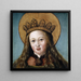 Tête af en hellig kvindes - Hans Holbein den Ældre — indrammet kunstværk på væggen