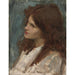 Reproduktion af maleriet af en piges hoved - John William Waterhouse