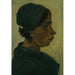 Reproduktion af maleriet Tête de paysanne - Vincent van Gogh