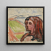 Tête par tête dans le paysage - Edvard Munch — indrammet kunstværk på væggen