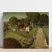 Reproduktion af maleriet The Birthplace of Herbert Hoover, West Branch, Iowa - Grant Wood