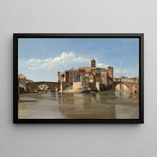 Øen og San Bartolomeo-broen, Rom - Jean-Baptiste-Camille Corot