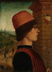 Portrait af en mand muligvis Matteo di Sebastiano di Bernardino Gozzadini - Le Maestro delle Storie del Pane — visning af kunstværket