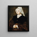 Portrait af en ung kvinde - Mester fra 1540'erne — indrammet kunstværk på væggen