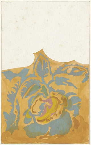 Theo Colenbrander - Ontwerptekening voor een menu met plantaardige decoratie.webp