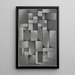 Composition en gris Ragtime - Theo van Doesburg — indrammet kunstværk på væggen
