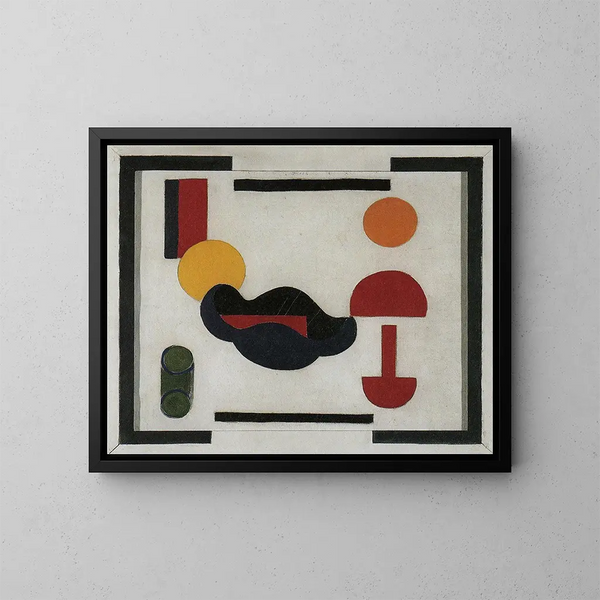 Naturtro komposition V - Theo van Doesburg — indrammet kunstværk på væggen