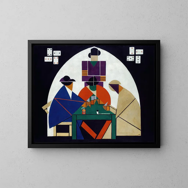 Les Joueurs de cartes - Theo van Doesburg — indrammet kunstværk på væggen
