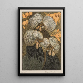 Theo van Hoytema - Drie kuifkippen.webp