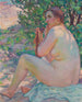 "I skyggen af busken" - Theo van Rysselberghe — visning af kunstværket