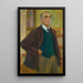 Selvportræt med grøn vest - Theo van Rysselberghe — indrammet kunstværk på væggen
