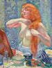 Kvinde med frisuren Den røde VIII - Théo van Rysselberghe — visning af kunstværket