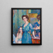 Madame von Bodenhausen med sit barn Luli - Theo van Rysselberghe — indrammet kunstværk på væggen