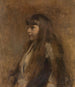 Portrait af en pige - Theo van Rysselberghe — visning af kunstværket