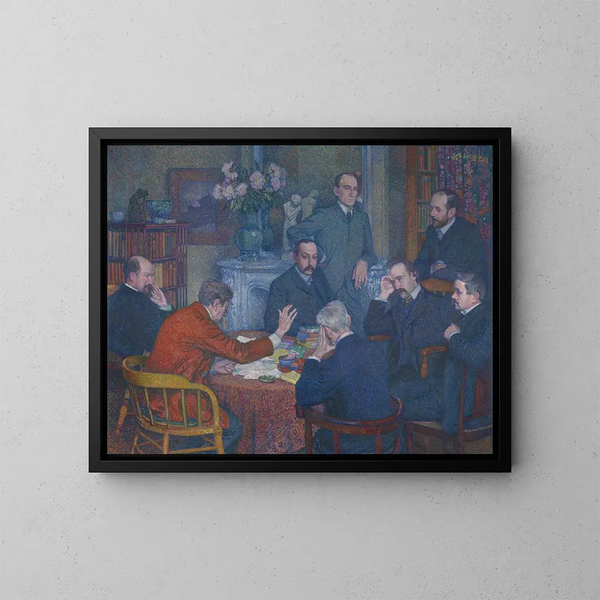 La Lecture - Theo van Rysselberghe — indrammet kunstværk på væggen