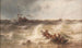 Skibbrud nær molen - Theodor Alexander Weber — visning af kunstværket