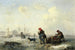 La Neva i Sankt Petersborg Leningrad om vinteren - Theodor Hildebrandt — visning af kunstværket