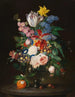Magnificent blomsterstilleben med insekter - Theodor Mattenheimer — visning af kunstværket