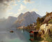 Vue de Hallstatt - Theodor Nocken — visning af kunstværket