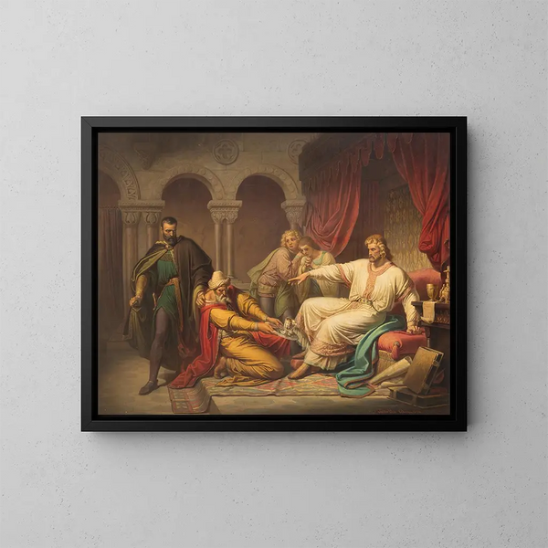 Tentative de meurtre par empoisonnement d'Édouard III - Theodor Pixis — indrammet kunstværk på væggen
