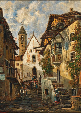 Theodor Von Hrmann - Dorfmotiv von Albeins bei Brixen Tirol.webp