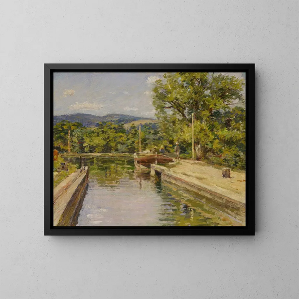 Scène de canal - Theodore Robinson — indrammet kunstværk på væggen