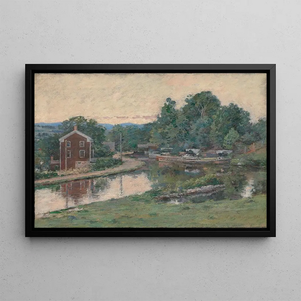 Theodore Robinson - Evening at the Lock Napanoch New York.webp