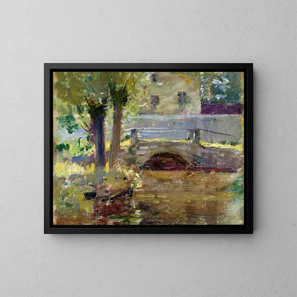 Le Pont à Giverny - Theodore Robinson — indrammet kunstværk på væggen