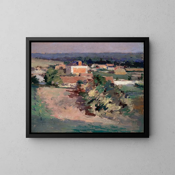 La Maison Rouge - Theodore Robinson — indrammet kunstværk på væggen