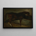 den brune hest - Théodore Géricault — indrammet kunstværk på væggen