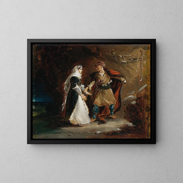 La Fiancée d'Abydos - Théodore Géricault — indrammet kunstværk på væggen