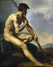 Guerrier nu med en spyd - Théodore Géricault — visning af kunstværket