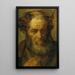 Portrait af en ældre mand - Théodore Géricault — indrammet kunstværk på væggen