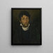 Portrait af en kleptomani - Théodore Géricault — indrammet kunstværk på væggen