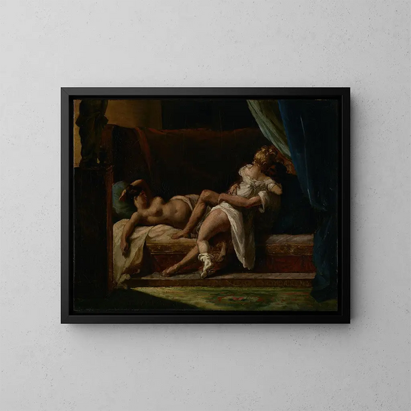 Tre elskende - Théodore Géricault — indrammet kunstværk på væggen