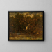Fontainebleau-skoven ved solnedgang - Théodore Rousseau — indrammet kunstværk på væggen