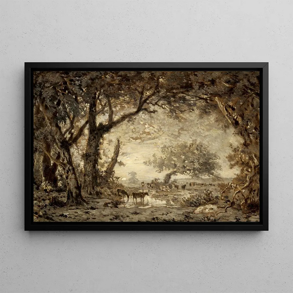 Thodore Rousseau - Sunset from the Forest of Fontainebleau.webp