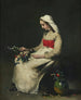 La Fleuriste - Théodule Ribot — visning af kunstværket
