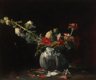 naturstilleben med blomster - Théodule Ribot — visning af kunstværket