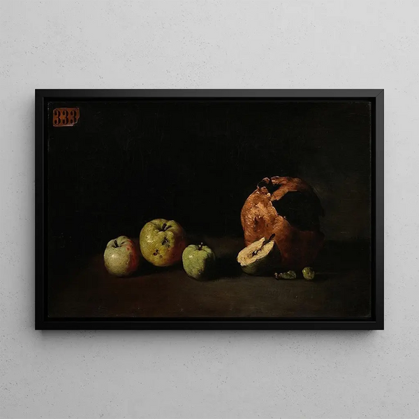 Thodule Ribot - Still Life with Apples and a Pomegranate.webp