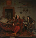 Thomas Hees og hans tjener Thomas og nevøerne Jan og Andries Hees - Michiel Van Musscher — visning af kunstværket