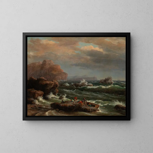 Tirant vers le rivage - Thomas Birch — indrammet kunstværk på væggen