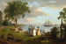 Vue du Delaware près de Philadelphie - Thomas Birch — visning af kunstværket