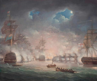Thomas Buttersworth - The Bombardment Of Algiers 27 August 1816.webp
