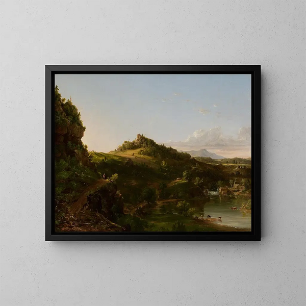 Landskab af Catskills - Thomas Cole — indrammet kunstværk på væggen