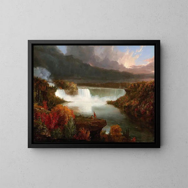 Vue lointaine des chutes du Niagara - Thomas Cole — indrammet kunstværk på væggen