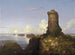Scène côtière italienne med tårn i ruiner - Thomas Cole — visning af kunstværket