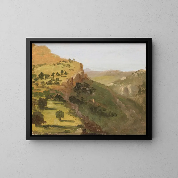 Landskab Italien - Thomas Cole — indrammet kunstværk på væggen