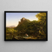 Le gué de la montagne - Thomas Cole — indrammet kunstværk på væggen