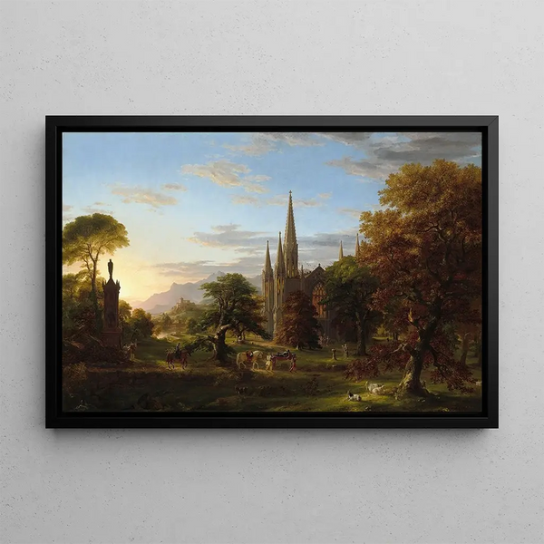 Le Retour - Thomas Cole — indrammet kunstværk på væggen